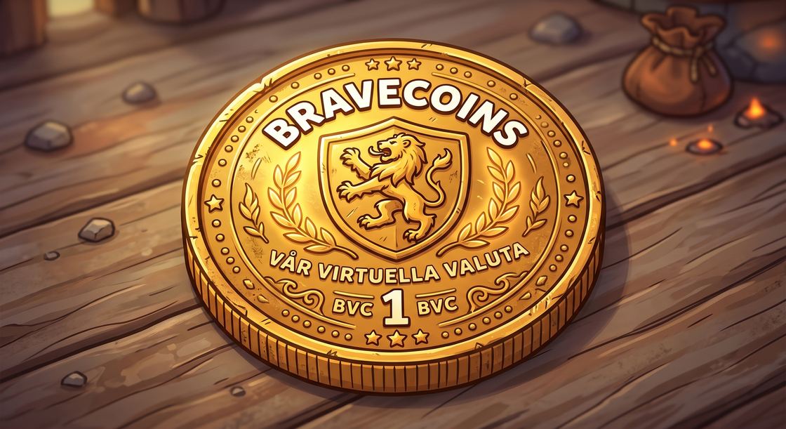 BraveCoins — fiktiva guldmynt